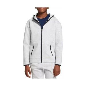 Boys DSG Full Zip Sport Fleece Hoodie Light Heather Gray Small 8-9